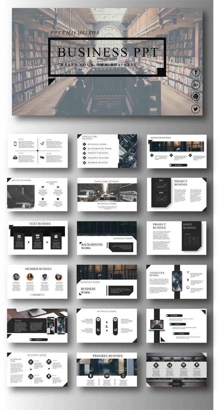 Présentation d’entreprise · template PowerPoint